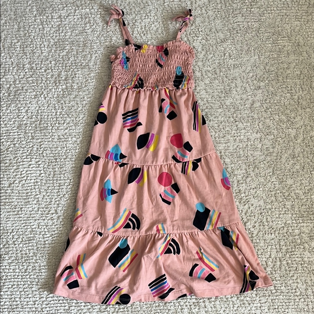 Pride Kids' Sleeveless Abstract Rainbows A-Line Dress - Picture 2 of 7